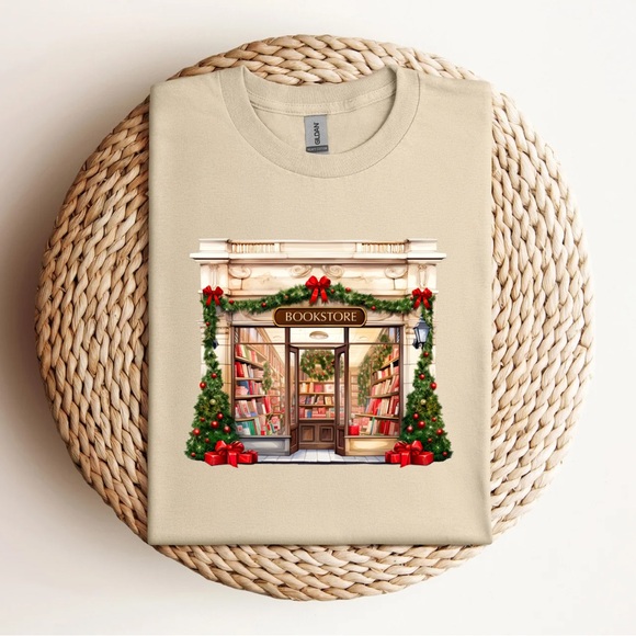 Handmade Tops - Christmas Bookstore T-Shirt